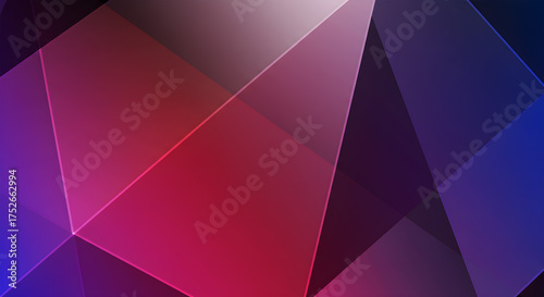 Abstract Geometric Background with Gradient Colors - Red and Blue Digital Art