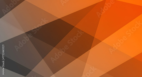 Abstract Geometric Overlapping Shapes in Shades of Orange and Gray with Modern Design