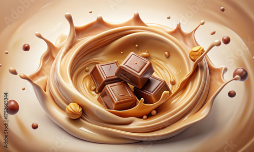 Caramel cloud with soft texture and clotted cream