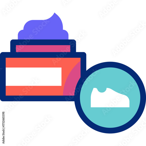 Shoe Shop flat icons set with editable stroke, featuring sneakers, heels, boots, sandals, shopping bag, price tag, cash register, storefront, display, fashion footwear illustration
