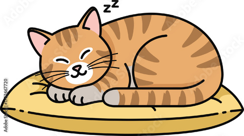 Cute Sleeping Cat on Pillow Vector Illustration

Cute Sleeping Cat on Pillow Vector