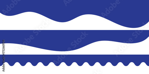 Curve Lines, Drops, Wave Collection of Abstract Design Element for Top, Bottom Page Web Site. Template of Modern Dividers Shapes for Website Pictogram Set. Isolated Vector Illustration. Blue Color set