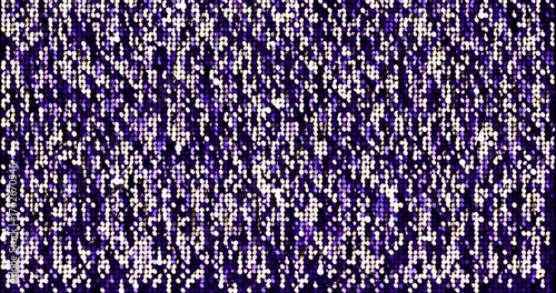 Night party sequins turn up in a random pattern. Front view of gorgeous waving pattern background. 3D rendering.