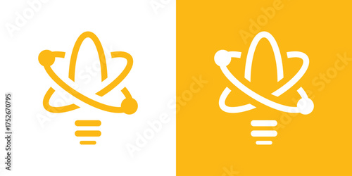 Modern logo combining a light bulb and global shield symbol, representing innovation, safety, sustainability, and worldwide protection.
