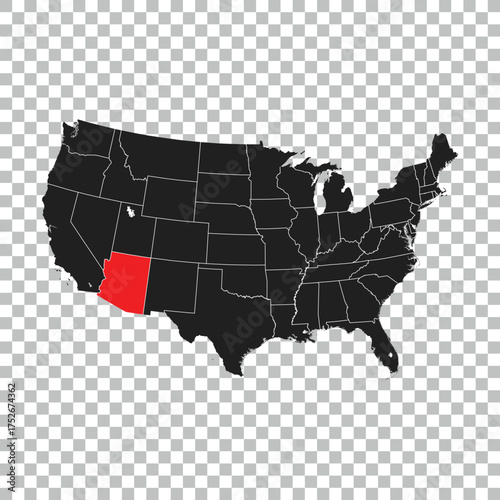 vector of Arizona map