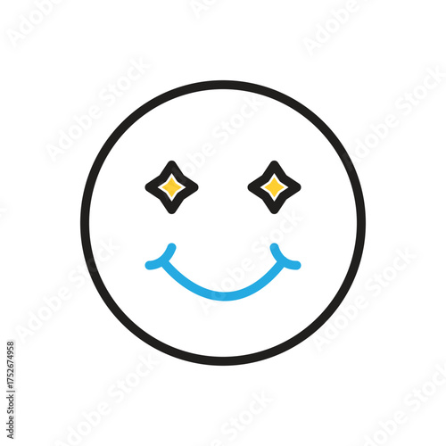 Multi color icon for smile