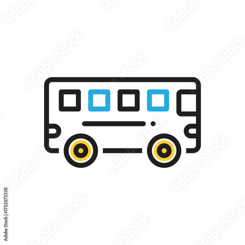 Multi color icon for bus