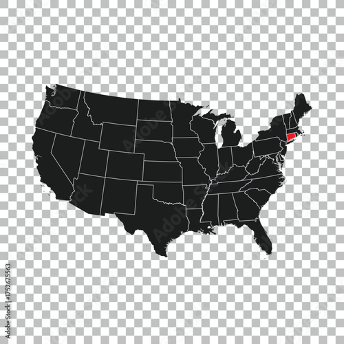 vector of Connecticut map