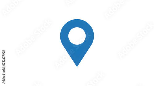 Free Download A single blue location pin icon on a transparent background view - GFXLoad