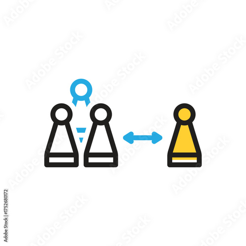 Multi color icon for apart