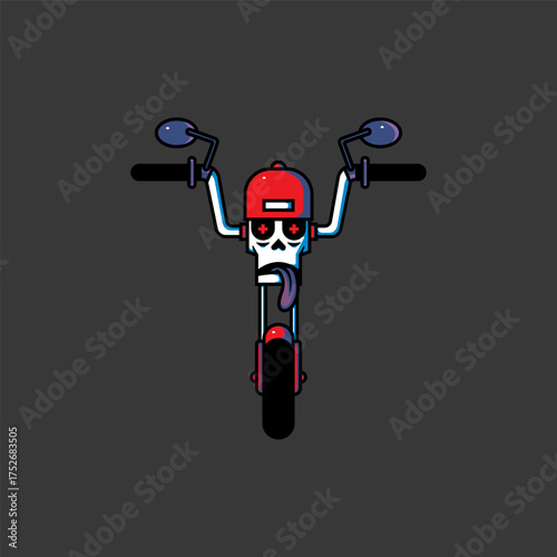 Cool Skull Rider Street Style Design.eps