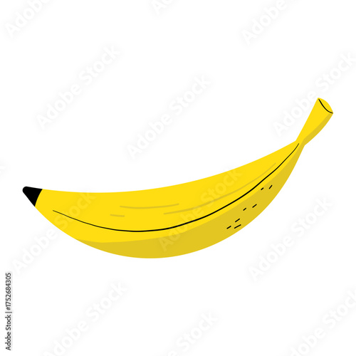 Illustration of a Yellow Banana