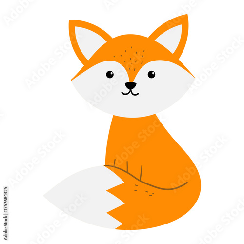 Illustration of a Cute cartoon Fox