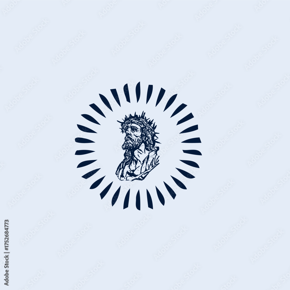 Fototapeta premium THESE HIGH QUALITY JESUS VECTOR FOR USING VARIOUS TYPES OF DESIGN WORKS LIKE T-SHIRT, LOGO, TATTOO AND HOME WALL DESIGN
