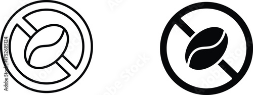 caffeine free  icon vector graphic illustration  with white background flat hand made icon fill icon .
