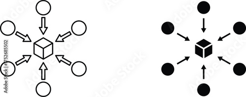 centralized icon vector graphic illustration  with white background flat hand made icon fill icon .