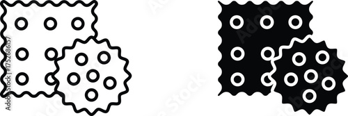 crackers icon vector graphic illustration  with white background flat hand made icon fill icon .