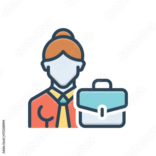 Color illustration icon for attorney portfolio