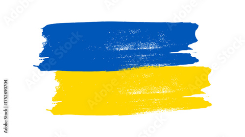 Ukrainian national flag in grunge style