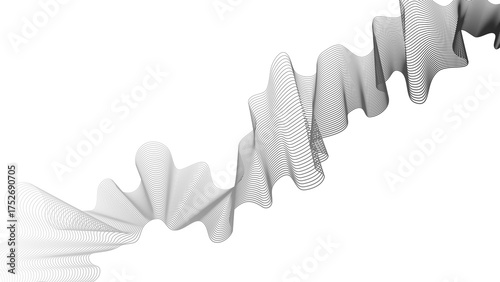 Abstract backdrop with grey wave gradient lines