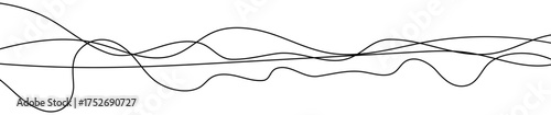 Thin curved wavy lines