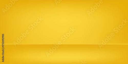 Studio abstract backgrounds. yellow walls for photography space vector simple set with bright gradient spotlight simple abstract design