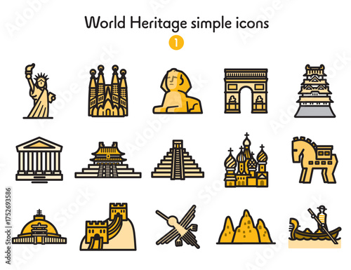 シンプルアイコン集 世界遺産