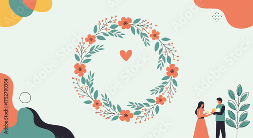 A tender moment shared between two people celebrating love.