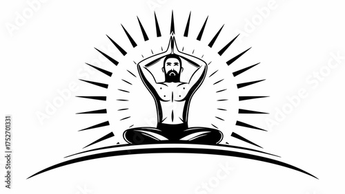 Find inner peace with this mindful yoga pose, perfect for promoting wellness and healthy lifestyle