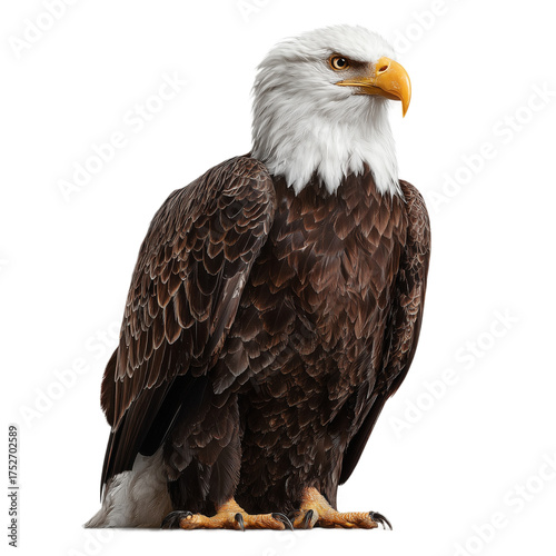 Bald eagle Isolated on Transparent Background. PNG.
