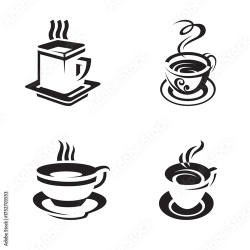 Hot Coffee Cup Icon | Steaming Coffee Mug Vector | Café Drink Illustration