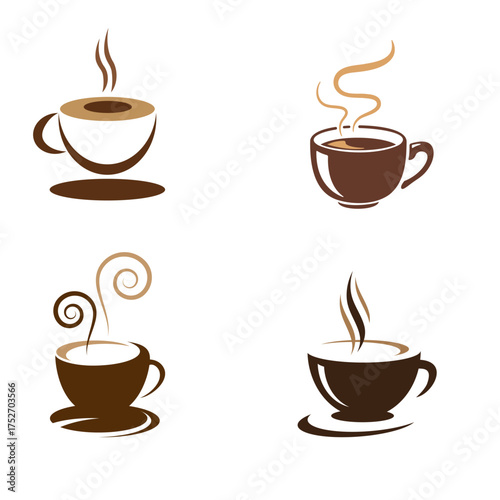 Hot Coffee Cup Icon | Steaming Coffee Mug Vector | Café Drink Illustration