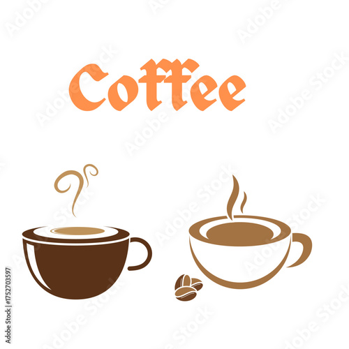 Hot Coffee Cup Icon | Steaming Coffee Mug Vector | Café Drink Illustration