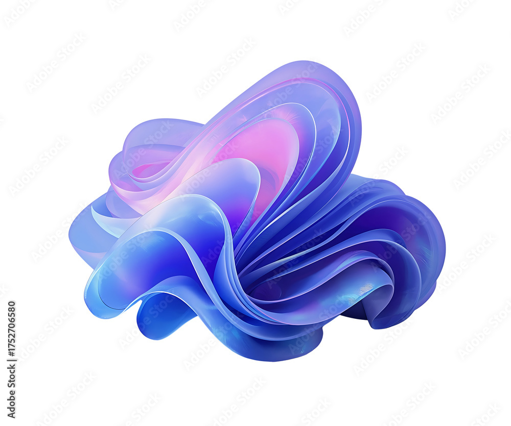 Obraz premium Abstract swirl with vibrant purple and blue hues in a dynamic, fluid design showcasing a modern artistic style