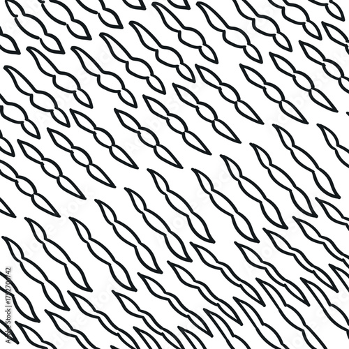 Imitation of a cloudy sky, where thin, sharp masses form a diagonal layer.