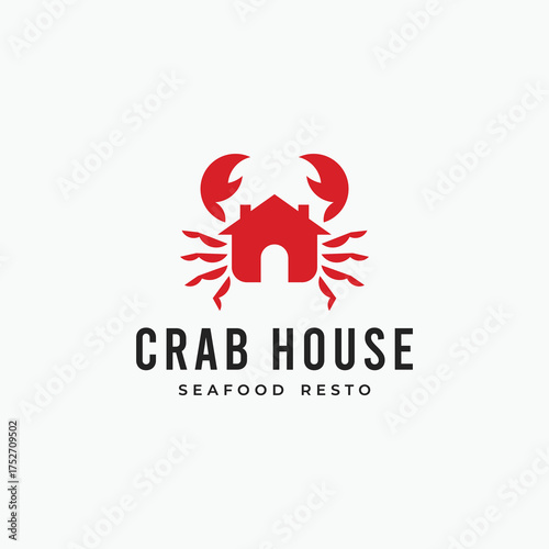 Crab house logo for seafood restaurant