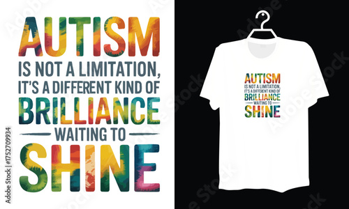 Autism Is Not a Limitation Unique Brilliance Waiting to Shine Artwork