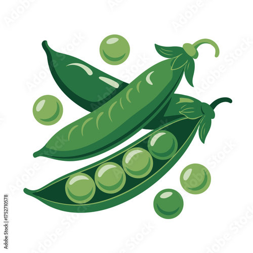 Fresh green peas in pods, a healthy and nutritious vegetable, ready to be eaten raw or cooked, perfect for a vegan diet