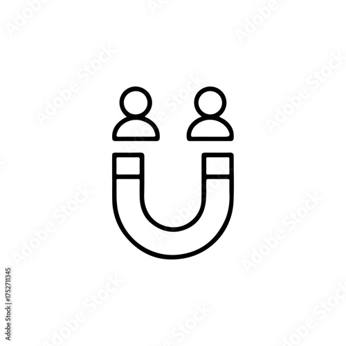 Lead generation outline icon vector