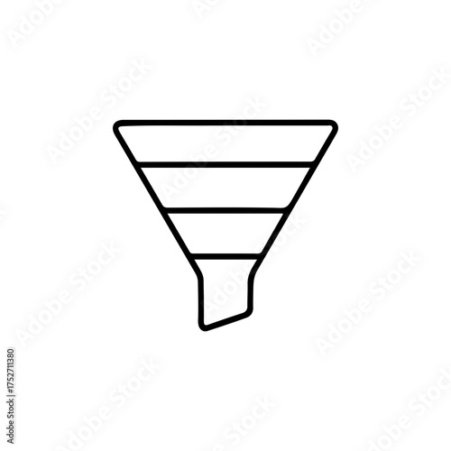 Marketing funnel outline icon vector
