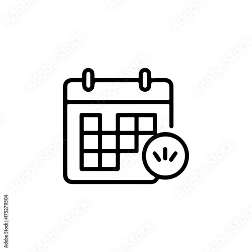 Marketing calendar outline icon vector