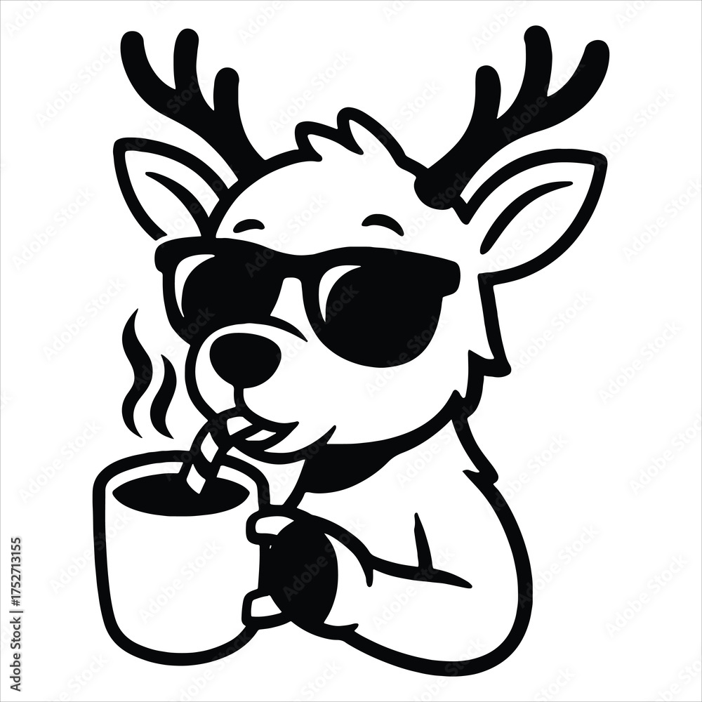 Fototapeta premium Chill Deer Vibes