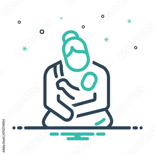 Mix icon for newborn nurturing