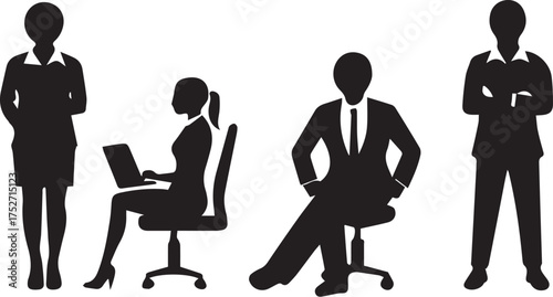 silhouettes of people