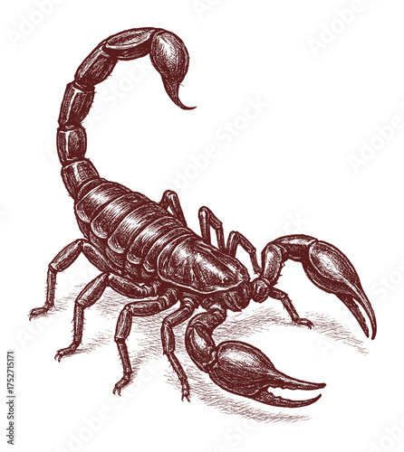 sketch drawing illustration of a scorpion - ai generated (artwork 1)
