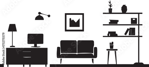 set of furniture icons