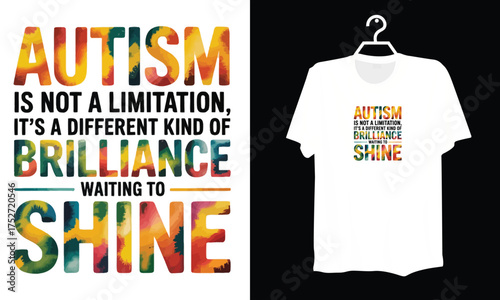 Unique Autism Brilliance Message in Vibrant Art Style