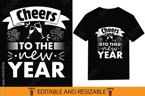 new year t shirt design 2026 cheers to the new year-01