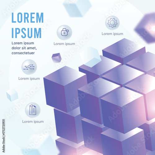 Technology Futuristic Blockchain Data Structure