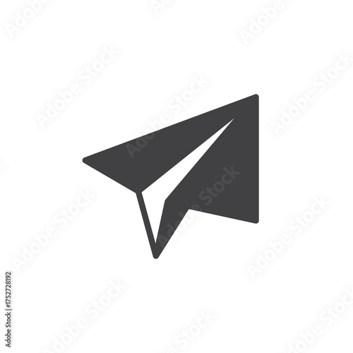 Direct message paper plane solid icon